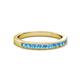 2 - Ronia Blue Topaz 12 Stone Wedding Band 