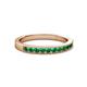 2 - Ronia Emerald 12 Stone Wedding Band 