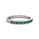 2 - Ronia Emerald 12 Stone Wedding Band 