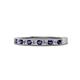 1 - Ronia Blue Sapphire and Diamond 12 Stone Wedding Band 