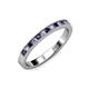 3 - Ronia Blue Sapphire and Diamond 12 Stone Wedding Band 