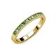 3 - Ronia Green Garnet and Diamond 12 Stone Wedding Band 