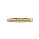 1 - Ronia Pink Tourmaline and Diamond 12 Stone Wedding Band 