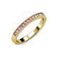 3 - Ronia Pink Tourmaline and Diamond 12 Stone Wedding Band 