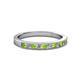 2 - Ronia Peridot and Diamond 12 Stone Wedding Band 