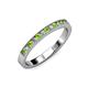 3 - Ronia Peridot and Diamond 12 Stone Wedding Band 