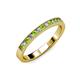 3 - Ronia Peridot and Diamond 12 Stone Wedding Band 