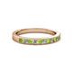 2 - Ronia Peridot and Diamond 12 Stone Wedding Band 