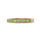 1 - Ronia Peridot and Diamond 12 Stone Wedding Band 