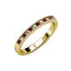 3 - Ronia Red Garnet and Diamond 12 Stone Wedding Band 