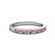 2 - Ronia Rhodolite Garnet and Diamond 12 Stone Wedding Band 