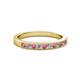 2 - Ronia Rhodolite Garnet and Diamond 12 Stone Wedding Band 