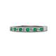 1 - Ronia Emerald and Diamond 12 Stone Wedding Band 
