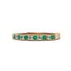 1 - Ronia Emerald and Diamond 12 Stone Wedding Band 