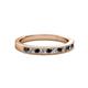 2 - Ronia Black and White Diamond 12 Stone Wedding Band 