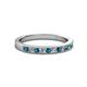 2 - Ronia Blue and White Diamond 12 Stone Wedding Band 