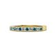 1 - Ronia Blue and White Diamond 12 Stone Wedding Band 