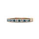 1 - Ronia Blue and White Diamond 12 Stone Wedding Band 