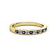 2 - Ronia Blue Sapphire and Diamond 12 Stone Wedding Band 