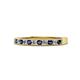 1 - Ronia Blue Sapphire and Diamond 12 Stone Wedding Band 
