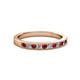 2 - Ronia Ruby and Diamond 12 Stone Wedding Band 