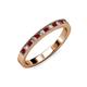 3 - Ronia Ruby and Diamond 12 Stone Wedding Band 