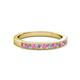 2 - Ronia Pink Sapphire and Diamond 12 Stone Wedding Band 