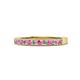 1 - Ronia Pink Sapphire and Diamond 12 Stone Wedding Band 