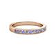 2 - Ronia Tanzanite and Diamond 12 Stone Wedding Band 