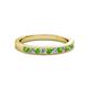 2 - Ronia Green Garnet and Diamond 12 Stone Wedding Band 