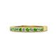 1 - Ronia Green Garnet and Diamond 12 Stone Wedding Band 