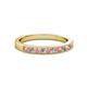 2 - Ronia Pink Tourmaline and Diamond 12 Stone Wedding Band 