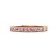 1 - Ronia Pink Tourmaline and Diamond 12 Stone Wedding Band 