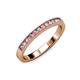 3 - Ronia Pink Tourmaline and Diamond 12 Stone Wedding Band 