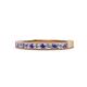 1 - Ronia Iolite and Diamond 12 Stone Wedding Band 