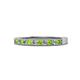 1 - Ronia Peridot and Diamond 12 Stone Wedding Band 