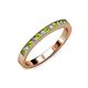 3 - Ronia Peridot and Diamond 12 Stone Wedding Band 
