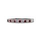 2 - Ronia Red Garnet and Diamond 12 Stone Wedding Band 
