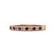 1 - Ronia Red Garnet and Diamond 12 Stone Wedding Band 