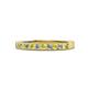 1 - Ronia Yellow and White Diamond 12 Stone Wedding Band 