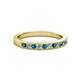 2 - Ronia Blue and White Diamond 12 Stone Wedding Band 
