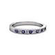 2 - Ronia Blue Sapphire and Diamond 12 Stone Wedding Band 