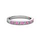 2 - Ronia Pink Sapphire and Diamond 12 Stone Wedding Band 