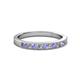 2 - Ronia Tanzanite and Diamond 12 Stone Wedding Band 