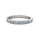 2 - Ronia Aquamarine and Diamond 12 Stone Wedding Band 