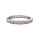 2 - Ronia Pink Tourmaline and Diamond 12 Stone Wedding Band 