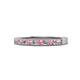 1 - Ronia Pink Tourmaline and Diamond 12 Stone Wedding Band 