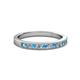 2 - Ronia Blue Topaz and Diamond 12 Stone Wedding Band 