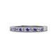 1 - Ronia Iolite and Diamond 12 Stone Wedding Band 