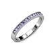 3 - Ronia Iolite and Diamond 12 Stone Wedding Band 